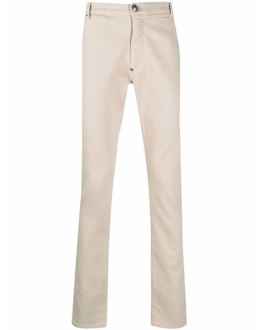 Philipp Plein Natural Elasticated-Waist Straight-Leg Jeans for men