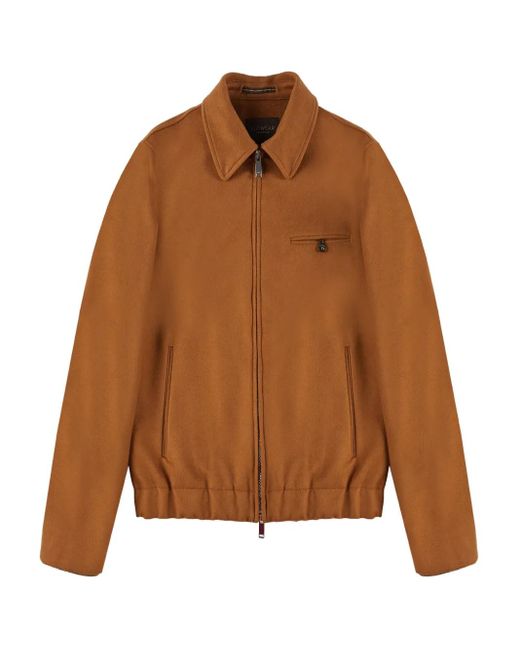 Bomber Con Zip di Montedoro in Brown da Uomo