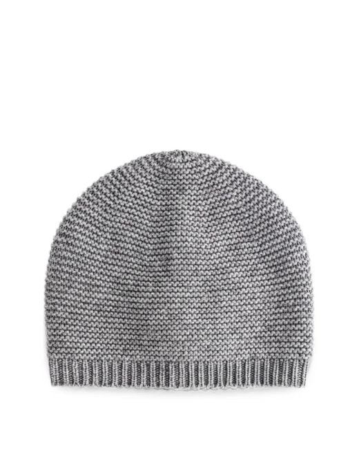 Sofie D'Hoore Gray Chunky-Knit Beanie Hat
