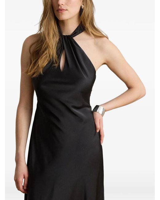 Ralph Lauren Black Robe À Dos-Nu