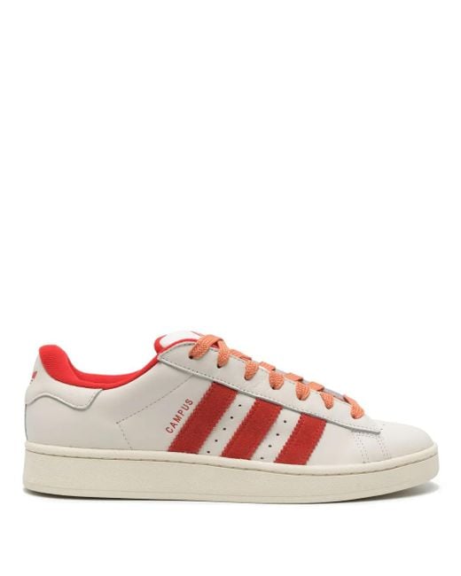 Adidas Pink Campus Logo-Print Sneakers for men