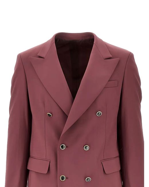 MARSĒM Purple Wool-Blend Suit for men