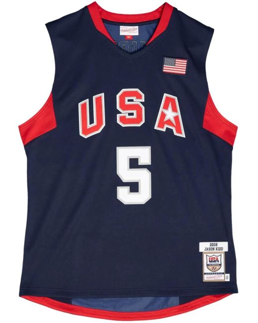 Mitchell & Ness Blue "Nba Usa 2008 Jason Kidd" Basketball Jerseys for men