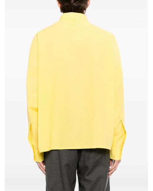Jacquemus Yellow Wrap Pocket Shirt for men