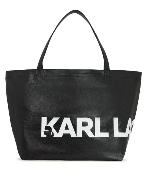 Karl Lagerfeld ロゴ トートバッグ Black
