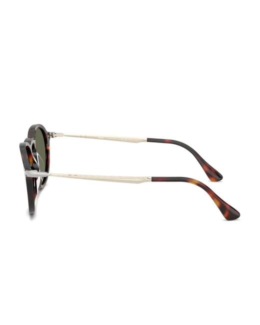 Persol Green Round-Frame Sunglasses