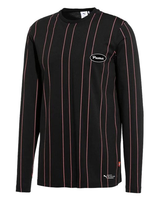 PUMA Black X Big Sean Striped Long-Sleeve T-Shirt for men