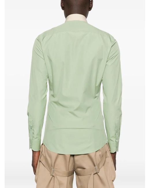 メンズ Fendi コントラストカラーシャツ Green