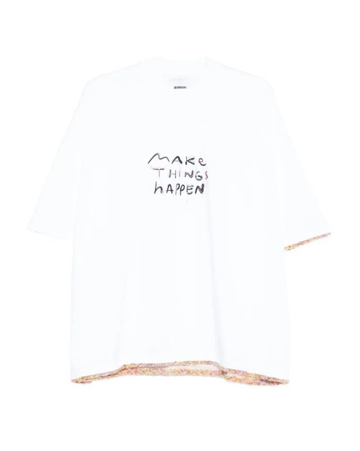 Bonsai White Make Things Happen T-Shirt for men