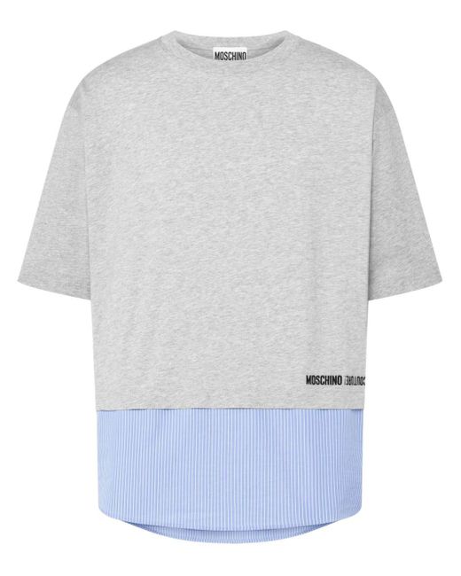 Moschino T-Shirt mit Kontrasteinsatz in White für Herren