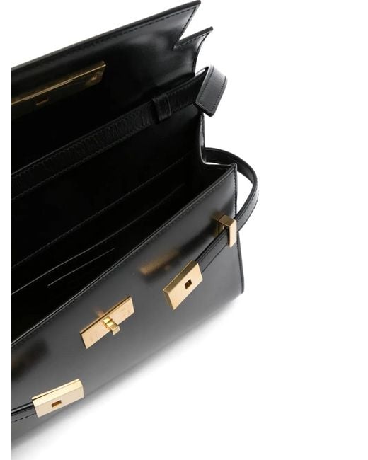 Saint Laurent Black Manhattan Leather Crossbody Bag