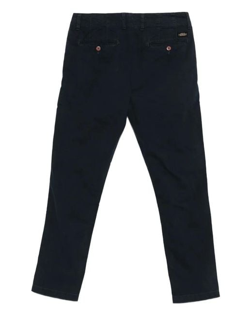 Superdry Blue Button-Pocket Trousers for men