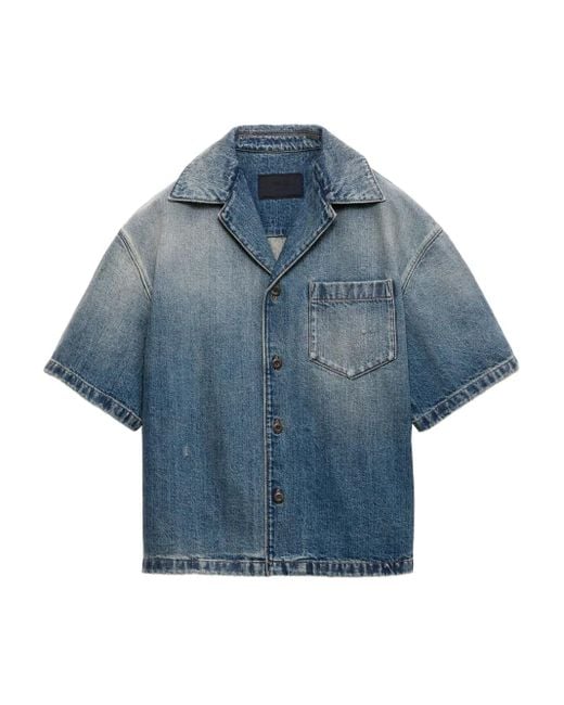 Prada Denim Overhemd in het Blue voor heren