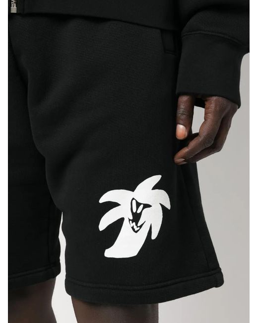 Palm Angels Black Shorts for men