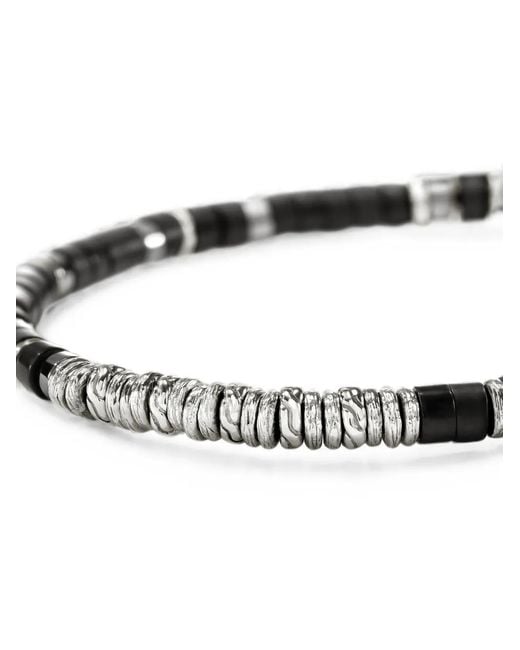 John Hardy White Heishi Onyx Bracelet for men