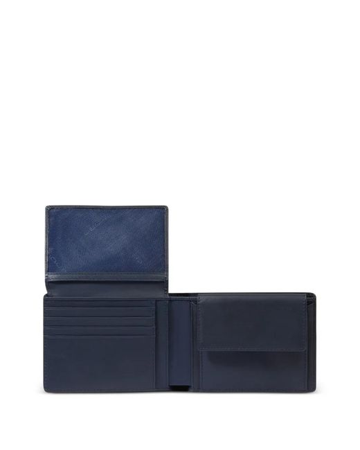Piquadro Blue Flip-Up Id Window Wallet for men
