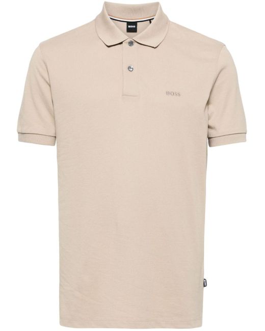 Boss Natural Cotton-piqué Polo Shirt for men