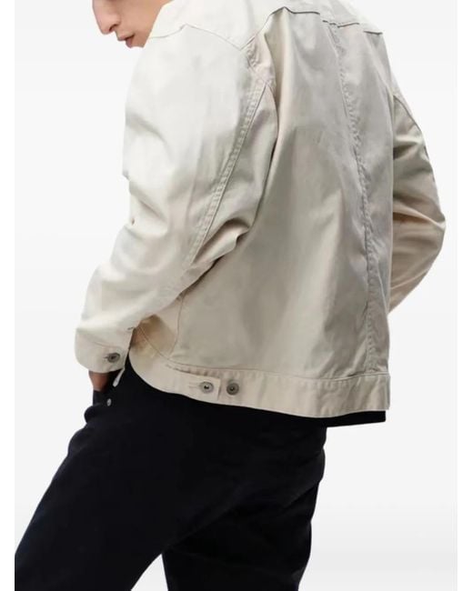 Neighborhood White Patch-Pocket Buttoned Denim Jacket for men