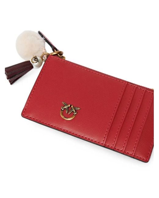 Pinko Red Porte-Cartes Love Birds
