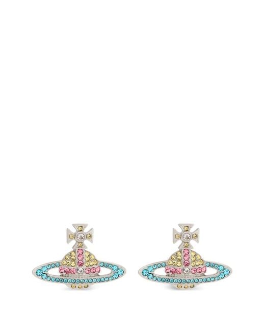 Vivienne Westwood White Kika Orb Embellished Earrings