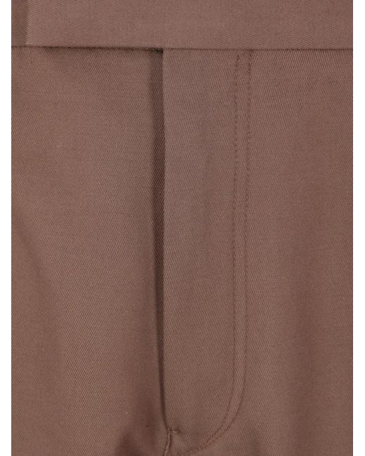 Zegna Brown Tailored Trousers for men