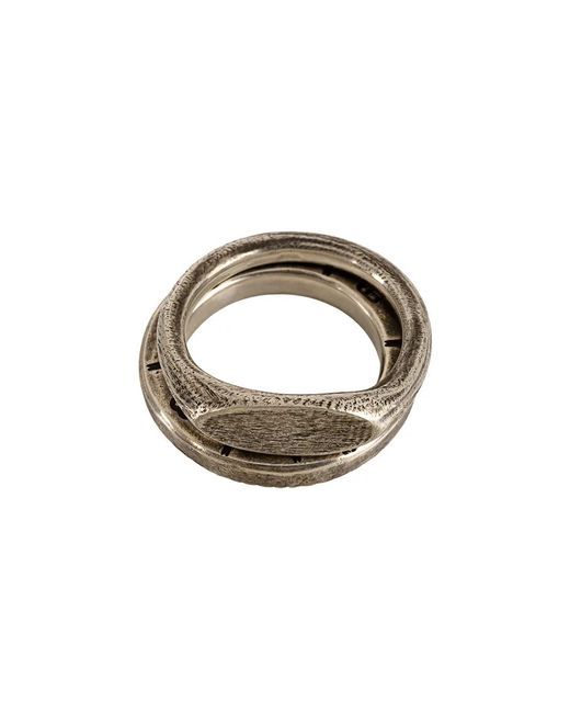 Werkstatt:münchen Metallic Embossed Ring Set