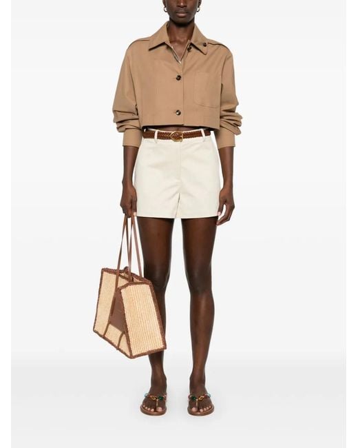 P.A.R.O.S.H. Natural Twill Shorts