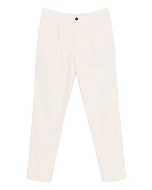 Pantaloni Con Pieghe di Incotex in White da Uomo