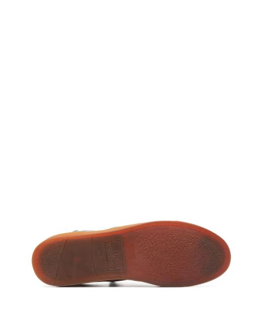 Officine Creative Brown Karma Lace-Up Suede Sneakers