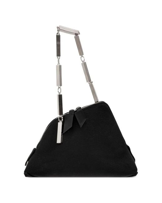 The Attico Black La Scala Chain-Link Clutch Bag