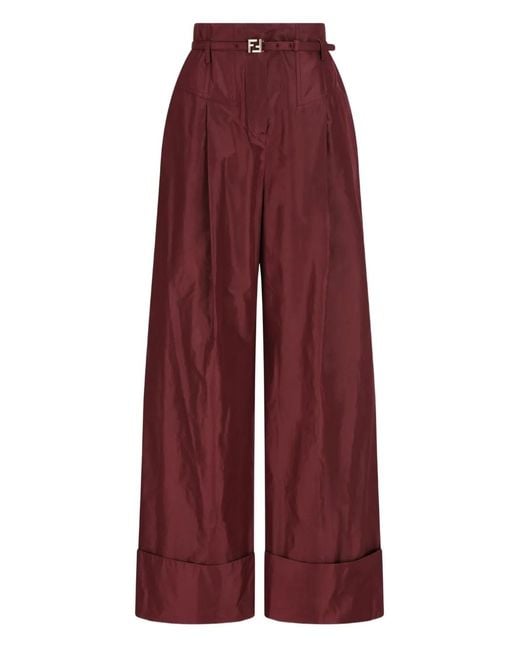 Fendi Red Hose mit FF-Schnalle