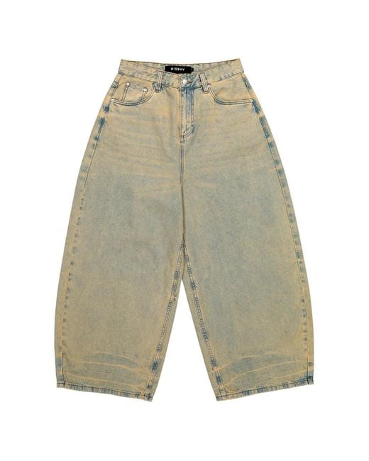 M I S B H V White Button-Fastening Jeans