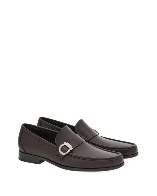 Ferragamo Black Caspian Moccasins Shoes for men