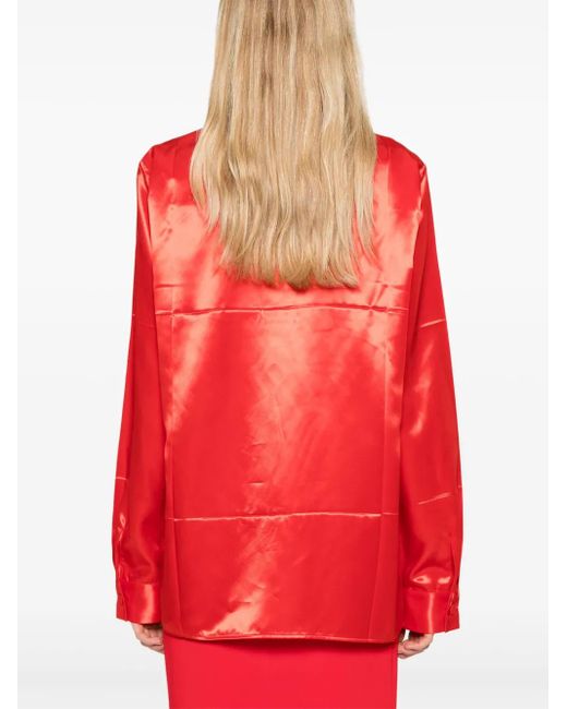 Jil Sander Red Diagonal Hemd