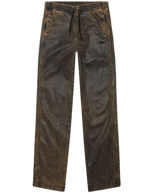 DIESEL Gray D-martians Track 068kr Wide-leg Jeans