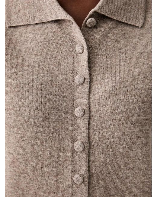 ViCOLO Blue Button-Up Collared Cardigan