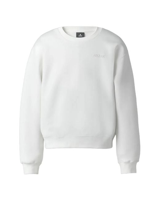 Mackage White Julian Crew-Neck Sweatshirt for men