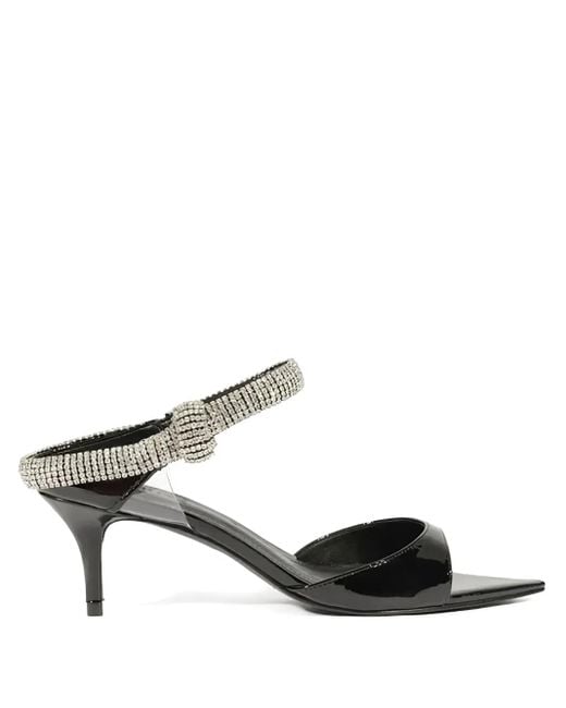 SCHUTZ SHOES Black Embellished Heeled Sandals
