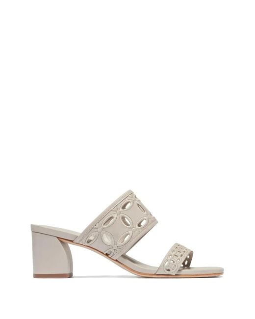 Bernardo White Gemma Cut-Out Sandals