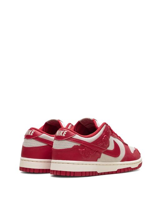 Red Dunks With Roses Nike Dunk Low Roses