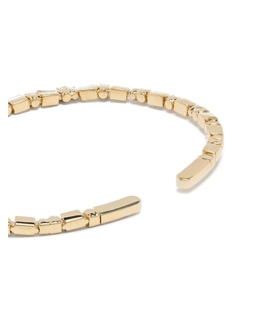 Suzanne Kalan Natural 18Kt Thin Mix Diamond Open-Cuff Bracelet