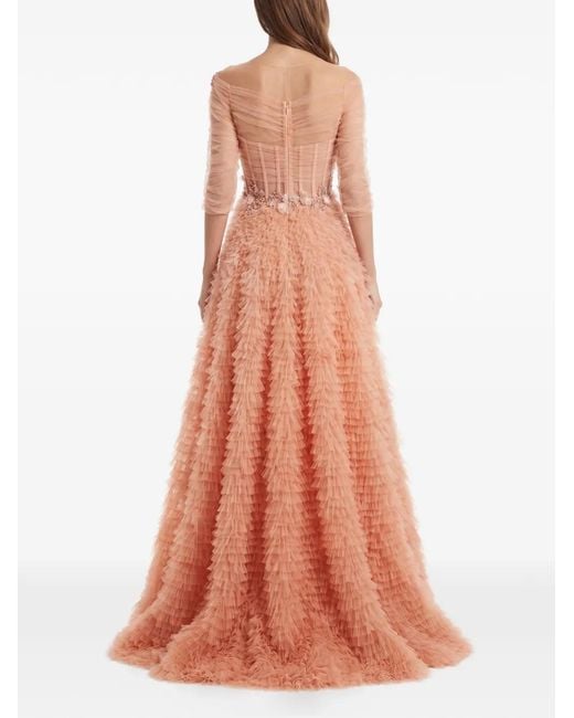 Gatti Nolli by Marwan Pink Robe Longue Naila
