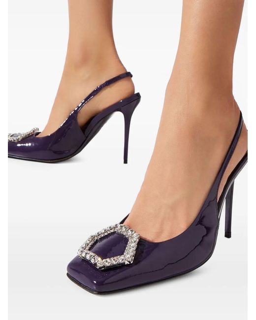 Philipp Plein Blue Escarpins Decollete 120 Mm À Talon