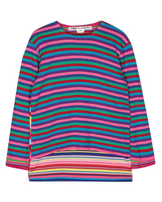 Comme des Garçons Blue Striped Layered Jumper