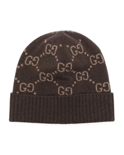 Gucci Brown Gg Cashmere Beanie