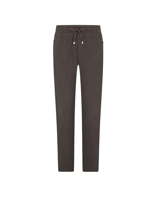 Dolce & Gabbana Gray Drawstring Track Pants for men