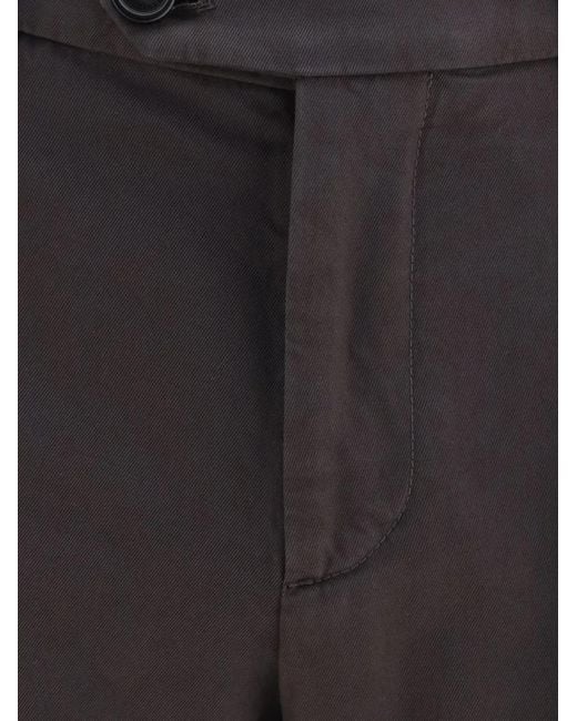 Brunello Cucinelli Gray Dyed Trousers for men