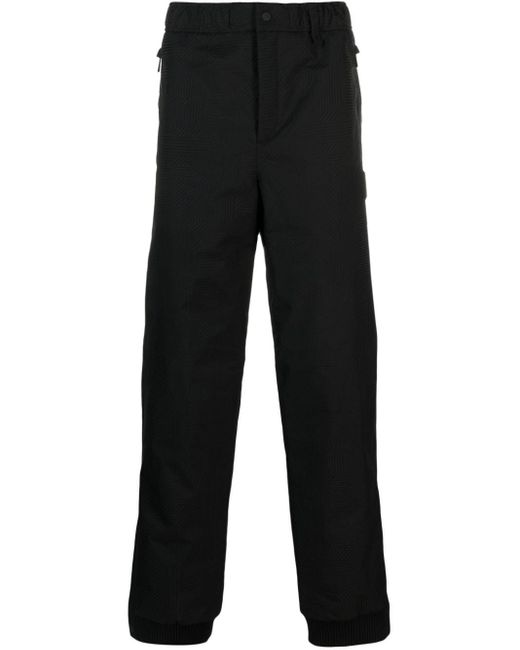 Pantalones de esquí rectos con parche del logo Fendi de hombre de color Black