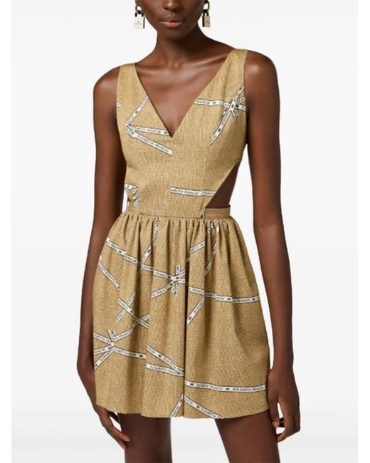 Elisabetta Franchi Natural Minikleid mit Print