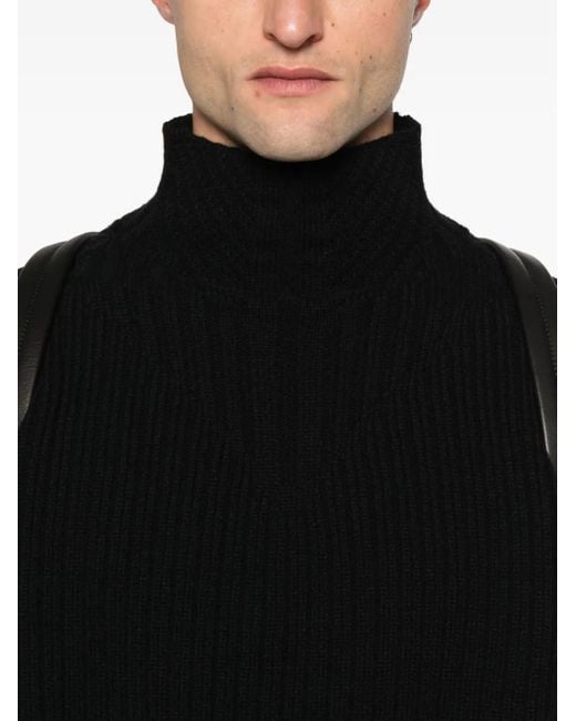 Rick Owens Trui Met Hoge Hals in het Black voor heren